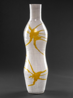 Csurgatott váza (sárga)