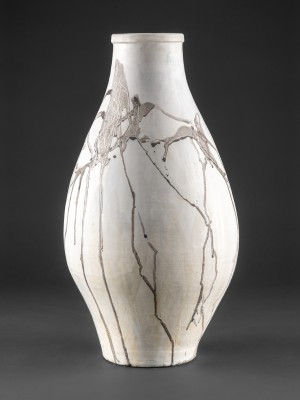 Csurgatott váza (sötétszürke)