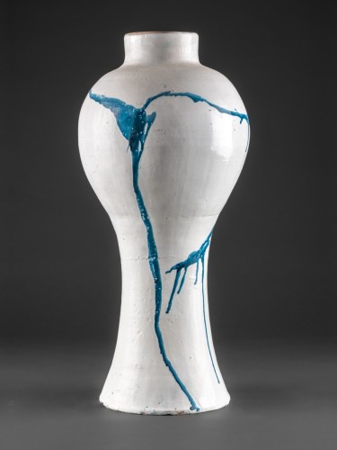 Csurgatott váza (kobalt kék)