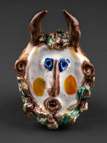 Busó maszk (barna, kecskeszarvú)